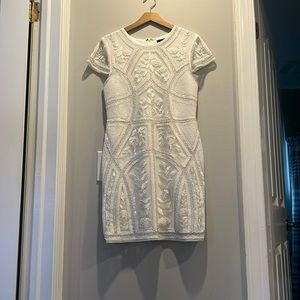 White beaded/embroidered dress